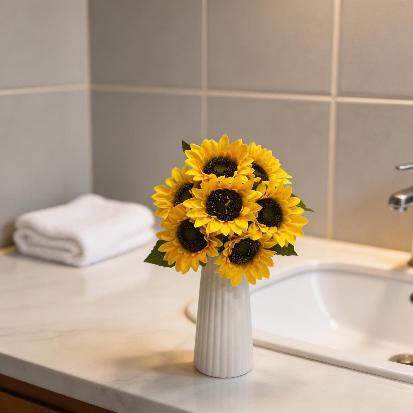 AYÇİÇEĞİ YAPAY 7 KAFALI , BOY 27 CM