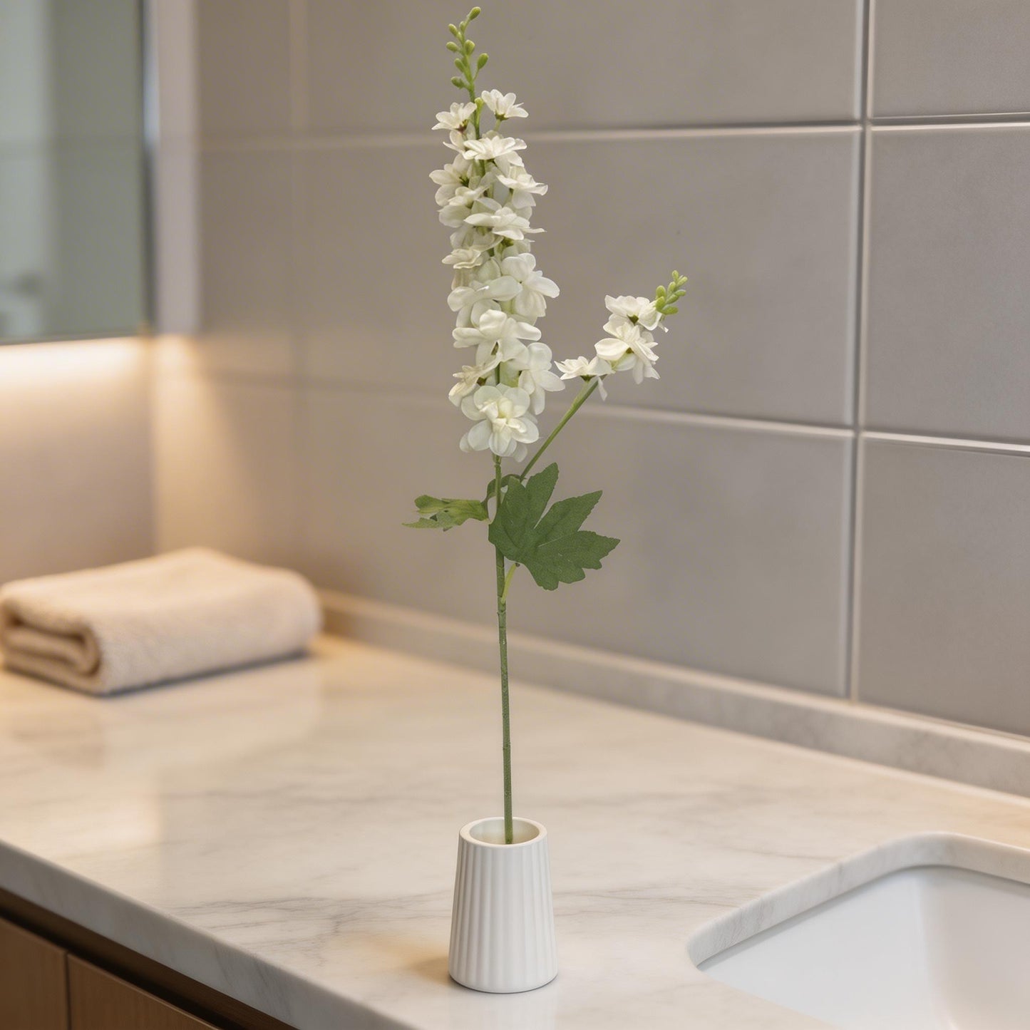 BEYAZ ŞEBBOY YAPAY 1.5 DAL , BOY 85 CM