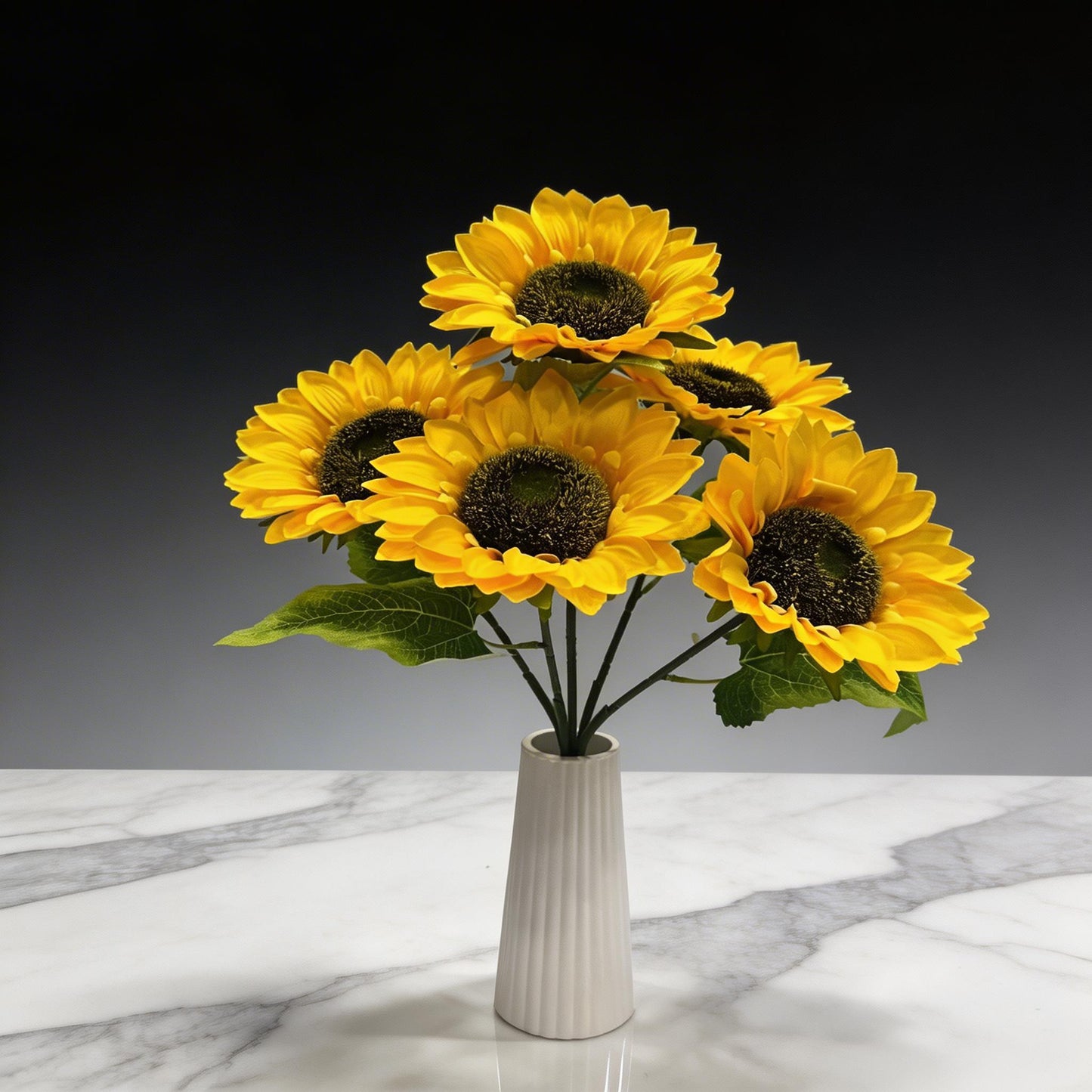 AYÇİÇEĞİ YAPAY BÜYÜK 5' KAFALI , BOY 45 CM