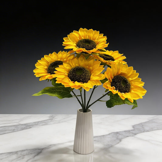 AYÇİÇEĞİ YAPAY BÜYÜK 5' KAFALI , BOY 45 CM