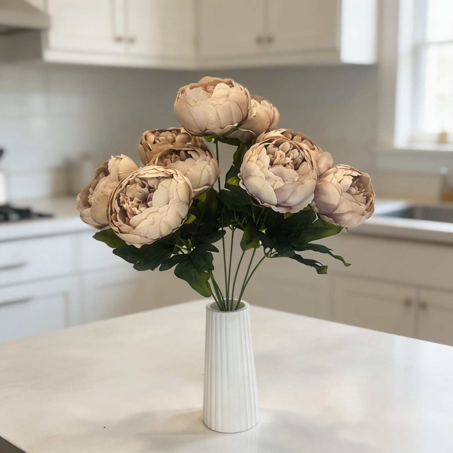 AÇIK PUDRA ŞAKAYIK JUMBO BOY YAPAY 9 KAFALI, BOY 45 CM