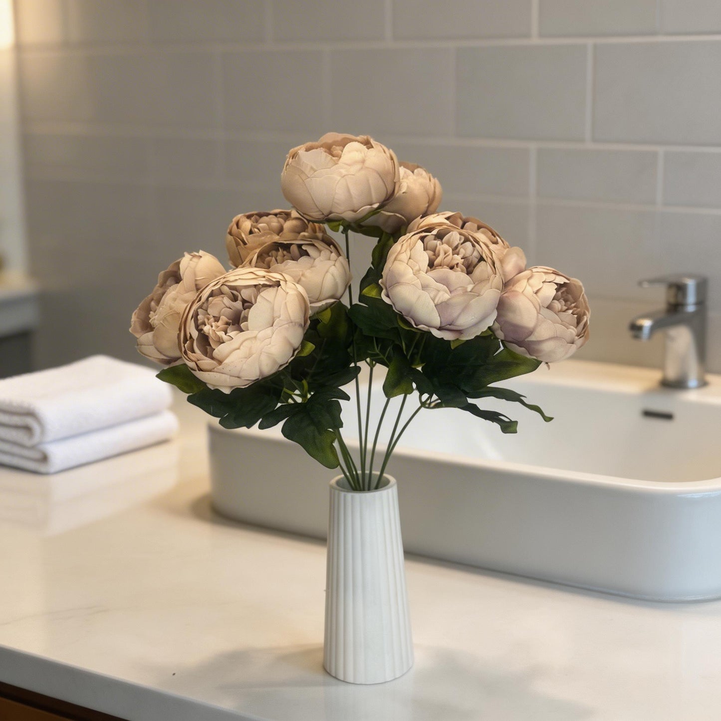 AÇIK PUDRA ŞAKAYIK JUMBO BOY YAPAY 9 KAFALI, BOY 45 CM