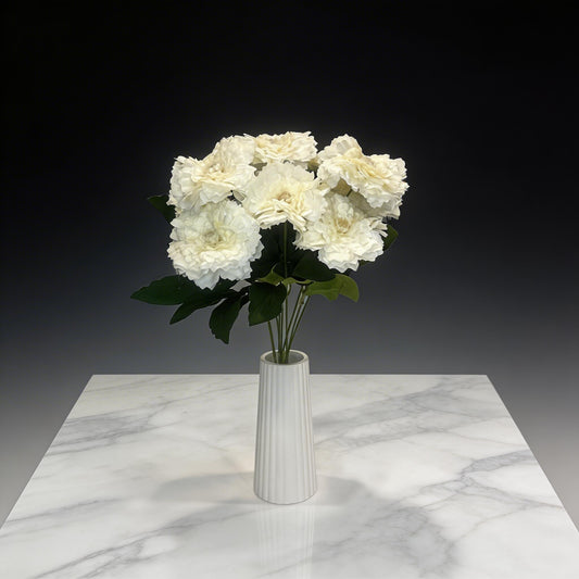 BEYAZ KASIM PATI YAPAY 9 DAL, BOY 40 CM