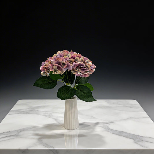 EBRULİ LİLA  ISLAK ORTANCA YAPAY 5 DALLI, BOY 45 CM