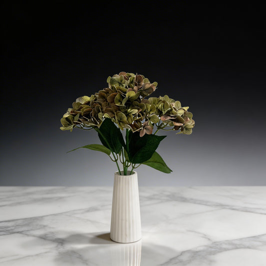 EBRULİ YEŞİL ISLAK ORTANCA YAPAY 5 DALLI, BOY 45 CM