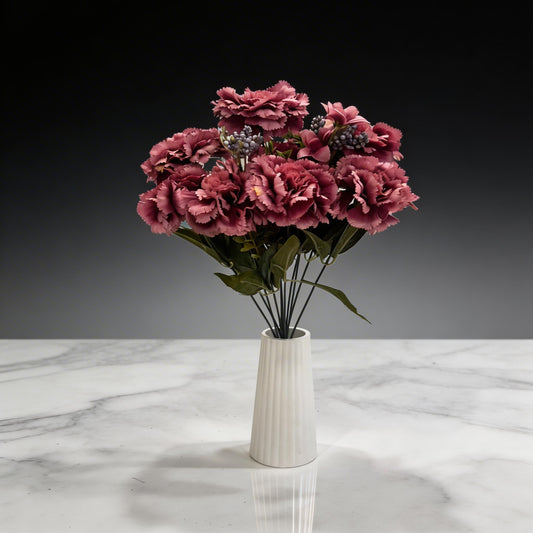 FUŞYA KARANFİL YAPAY 11 DALLI , BOY 50 CM