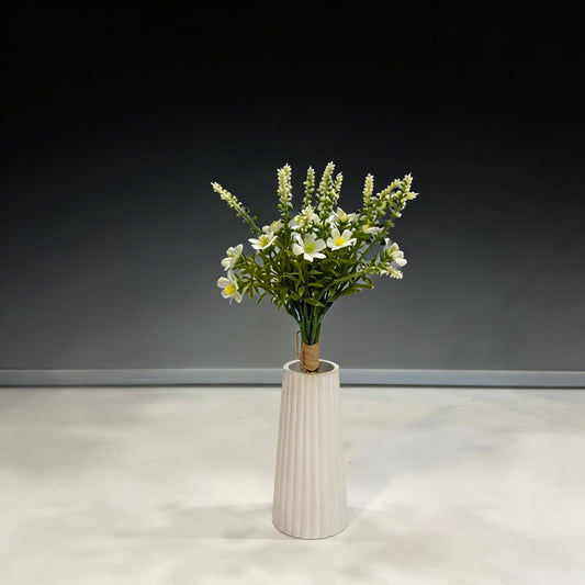 BEYAZ LAVANTA YAPAY 7 DALLI , BOY 37 CM