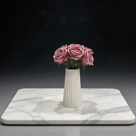 EBRULİ PEMBE GÜL DEMETİ YAPAY 7'Lİ 25 CM BOY